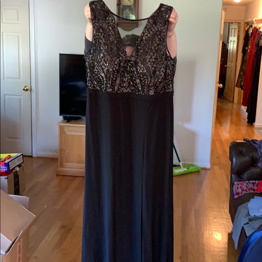 Macy’s Black Sequin top gown